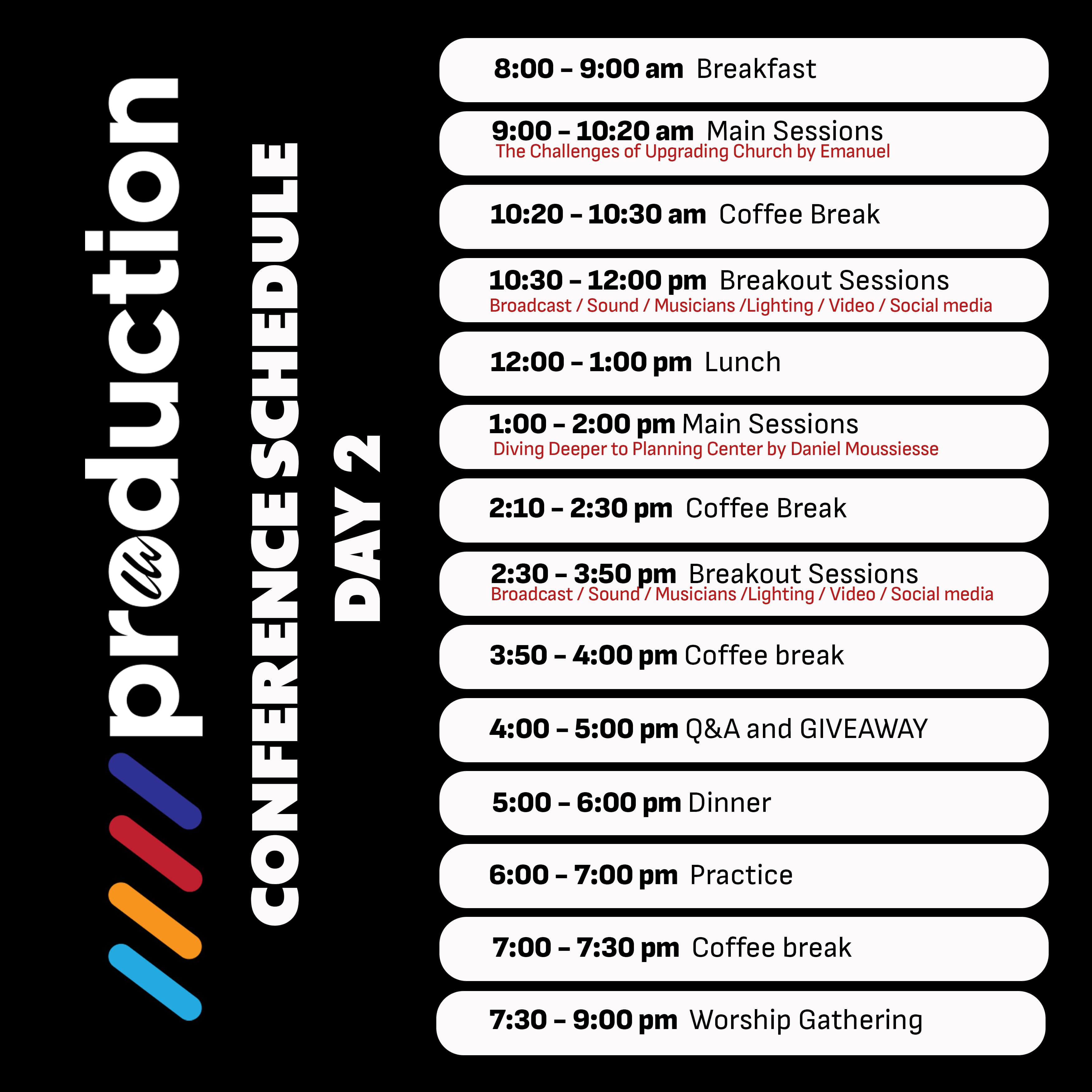 day 2 schedule